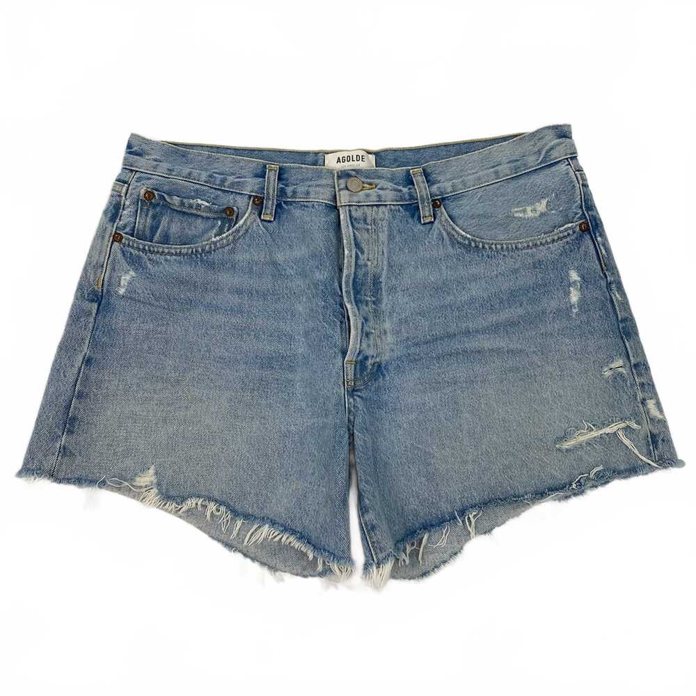 Agolde Blue Parker Long Denim Shorts | Women’s Size 32 Regular